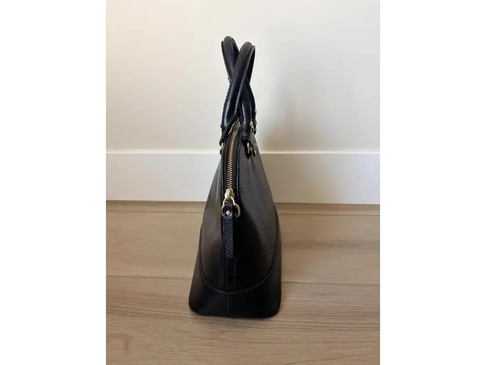 Kate Spade Black Leather Satchel Shoulder Bag Handbag